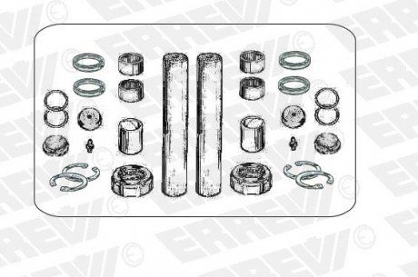 5010216742S2 Ремкомплект шкворня на ось (на 2 стороны) 50mm R 230014 (ERREVI | 711741) 2431057-1 фото