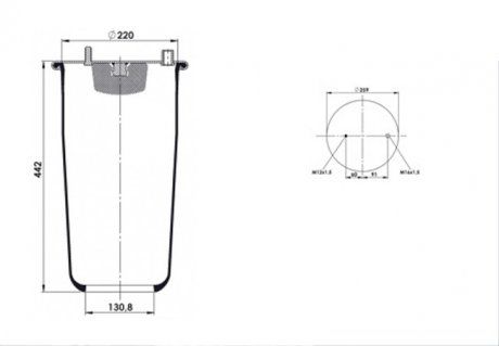 Poduszka powietrzna MAN TG1 / TGL (4862 N1 P01) (Contech | 48620)